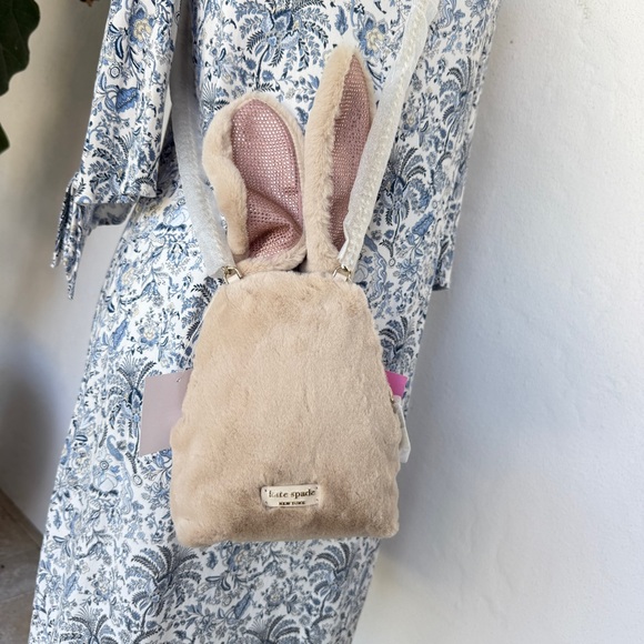 Kate Spade Bunny Rabbit Faux Fur Crossbody Bag K5504 - Picture 8 of 14